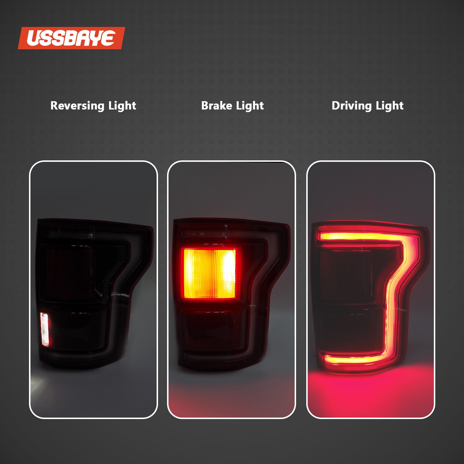 For 2017-2019 Ford F-150 Raptor LED Tail Light w/ Blind Spot Red Black Right