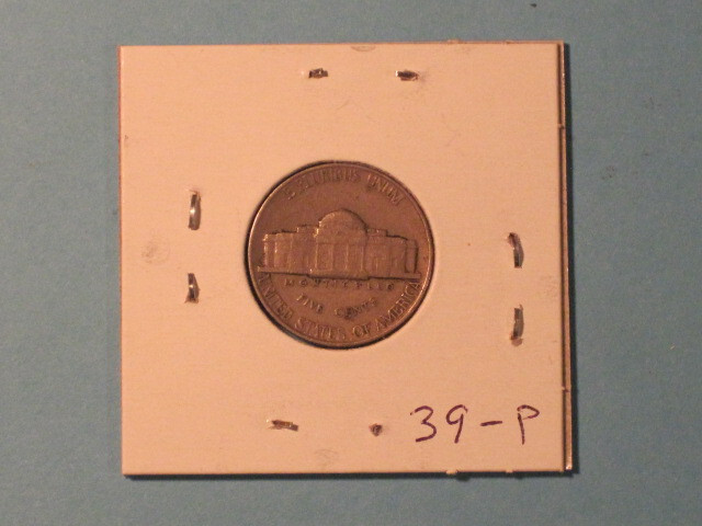 1939 Jefferson Nickel - Second year minted.