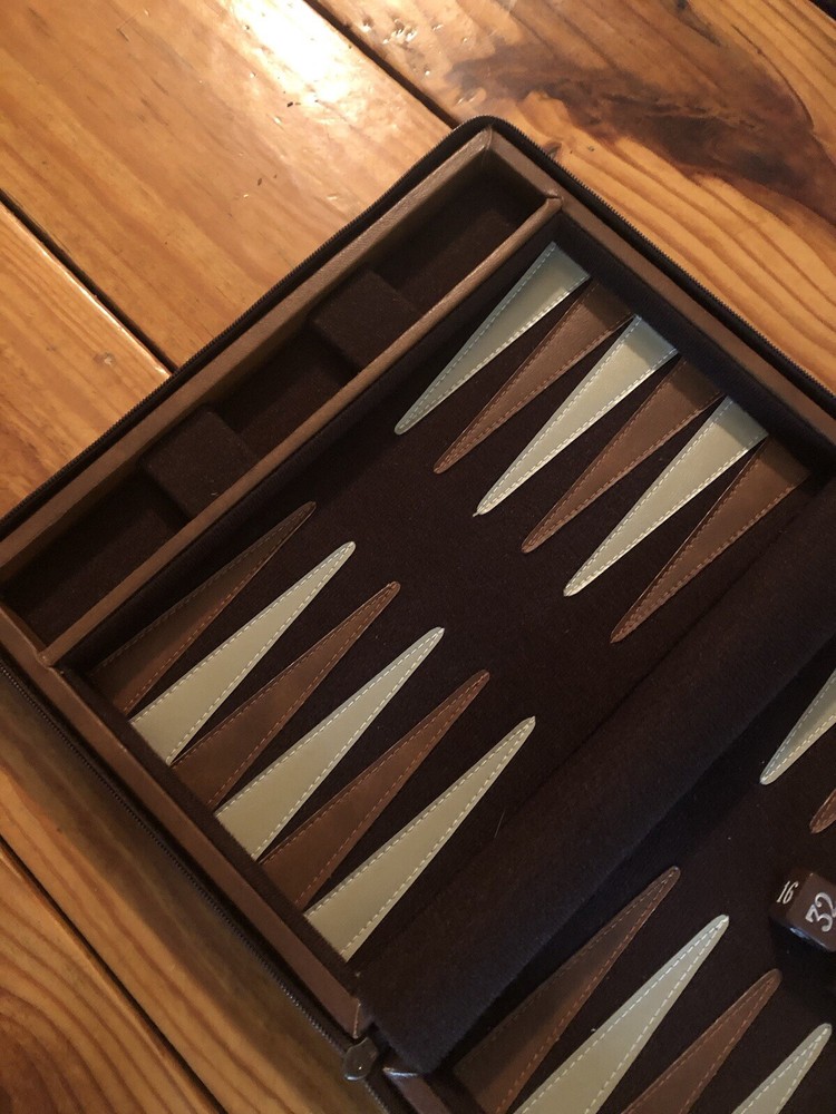 Vintage Backgammon complete Set small travel size