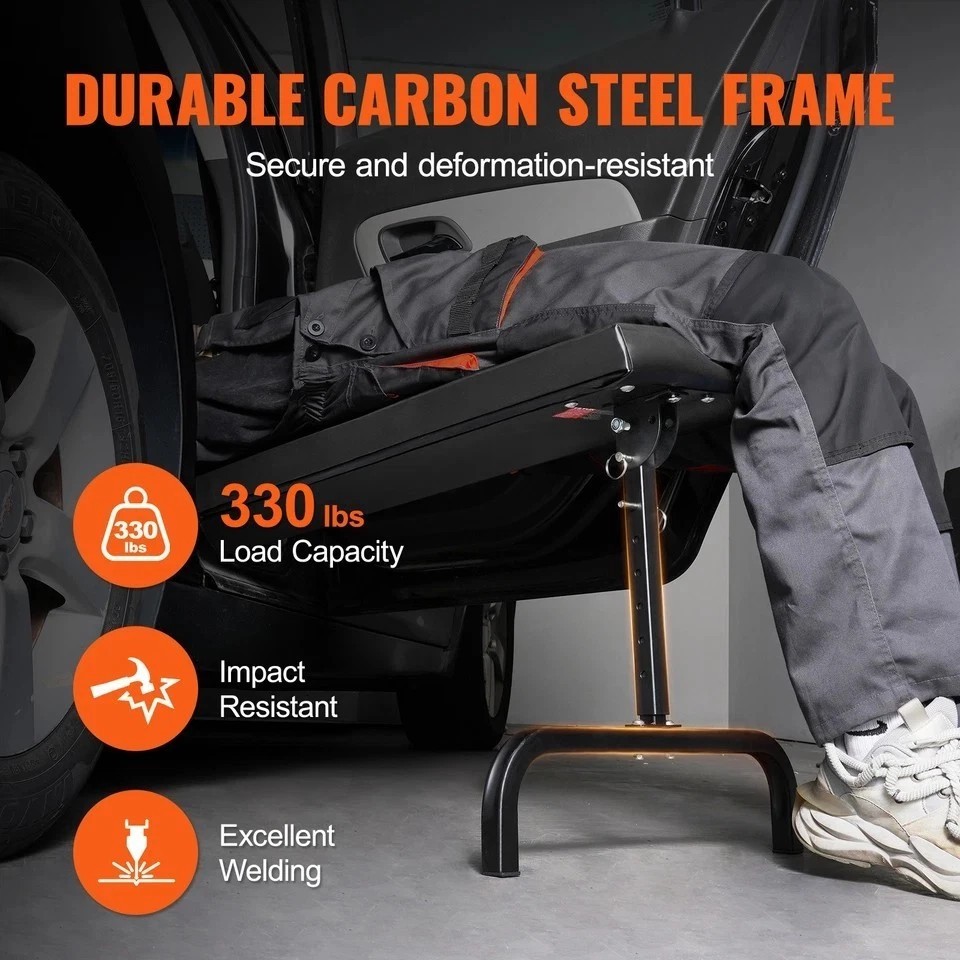 40 in Under Dash Creeper 330 lbs Rolling Garage Creeper Height Adjustable
