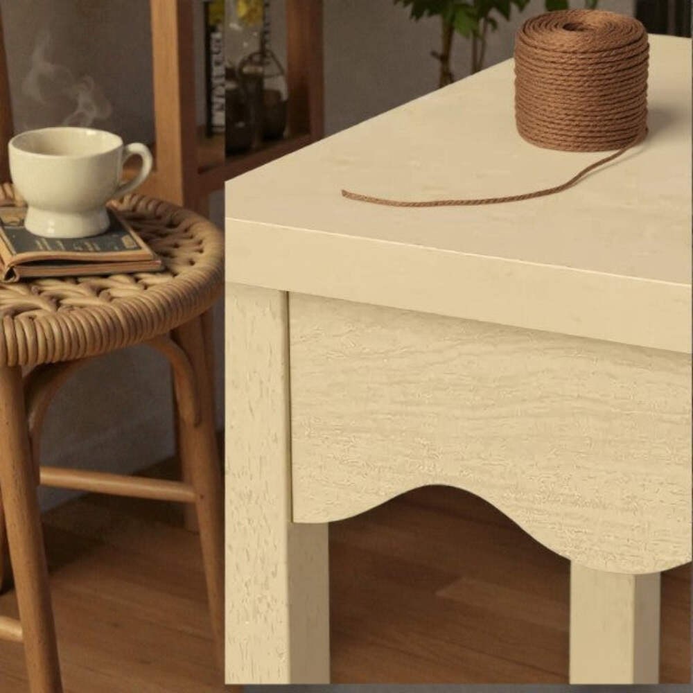 Wavy Accent Table Natural – Room Essentials Curved Side Table, Modern Small Spac