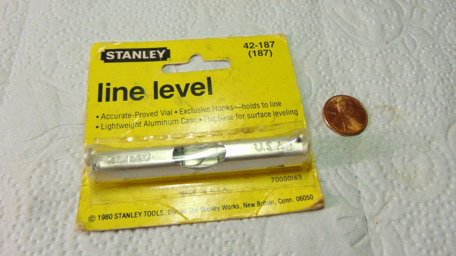 Vintage 1980s STANLEY 3" LINE LEVEL No 42-187 With Original Packaging USA