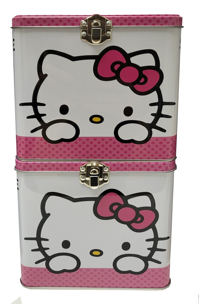 XL Storage Tin with Handle, Hello Kitty