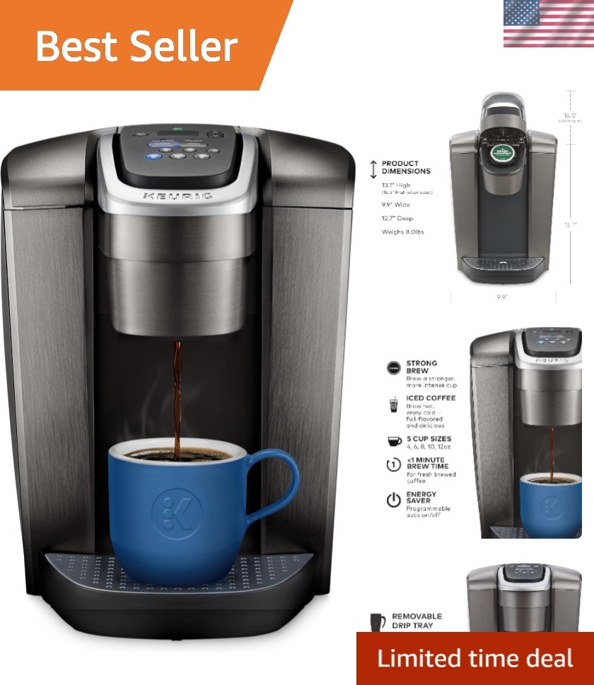 Versatile K-Elite Single Serve K-Cup Coffee Maker - Customizable Brew Experience