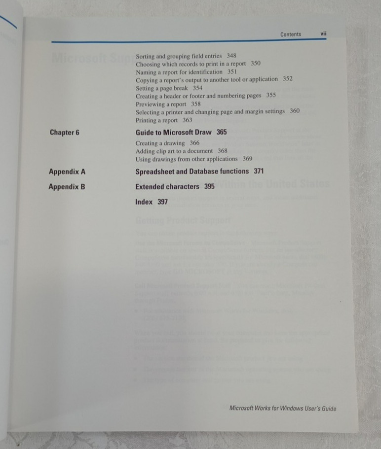 Vintage Microsoft Works 2.0 User's Guide Reference Book PB 1991