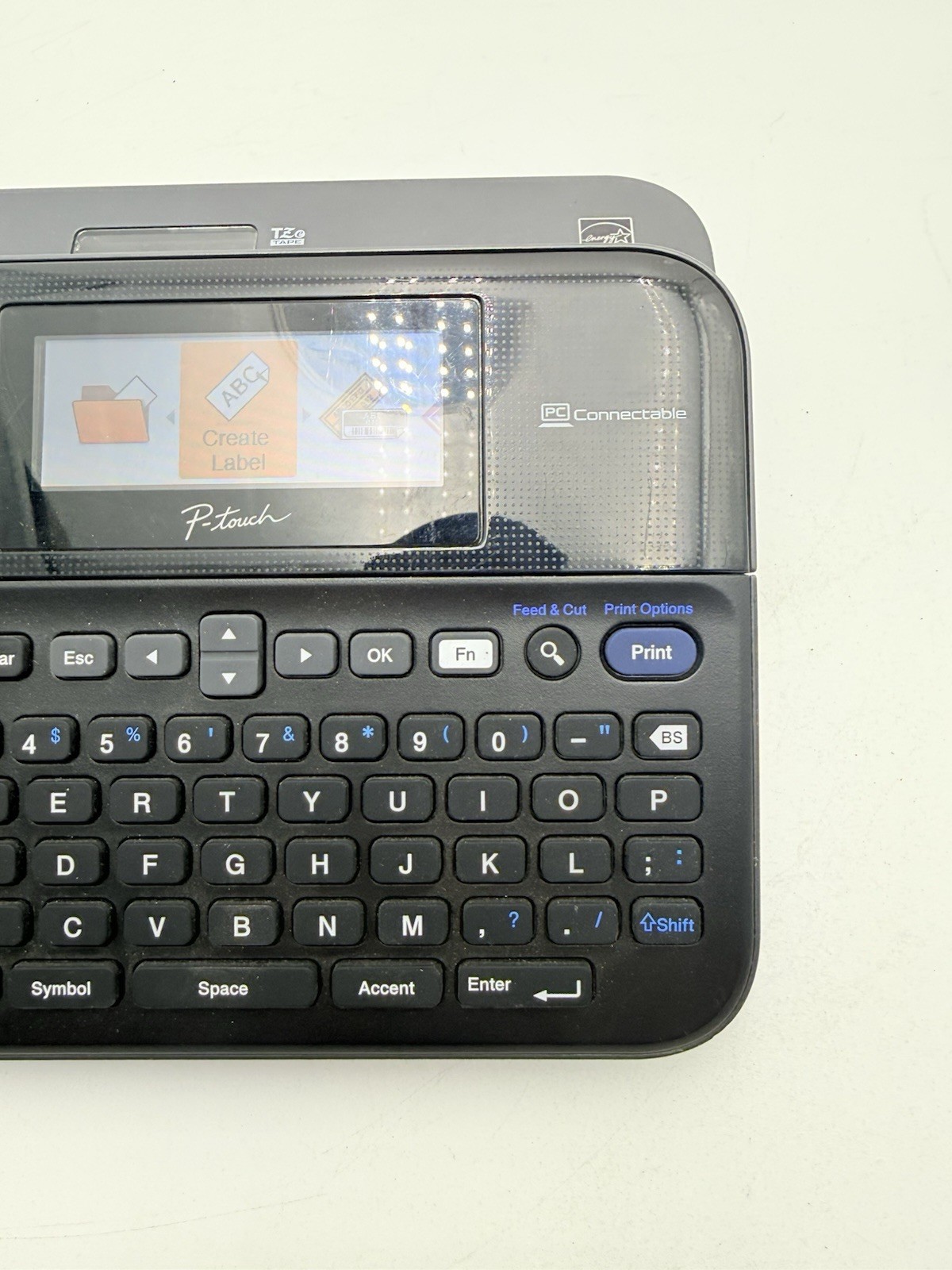 Brother PT-D600 Label Maker With Color Display No Power Cord & Battery Cover👀