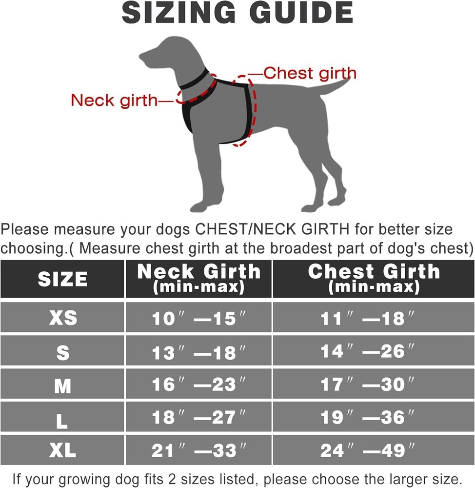 Reflective Adjustable Dog Harness with Sturdy Handle - Comfortable and Secure