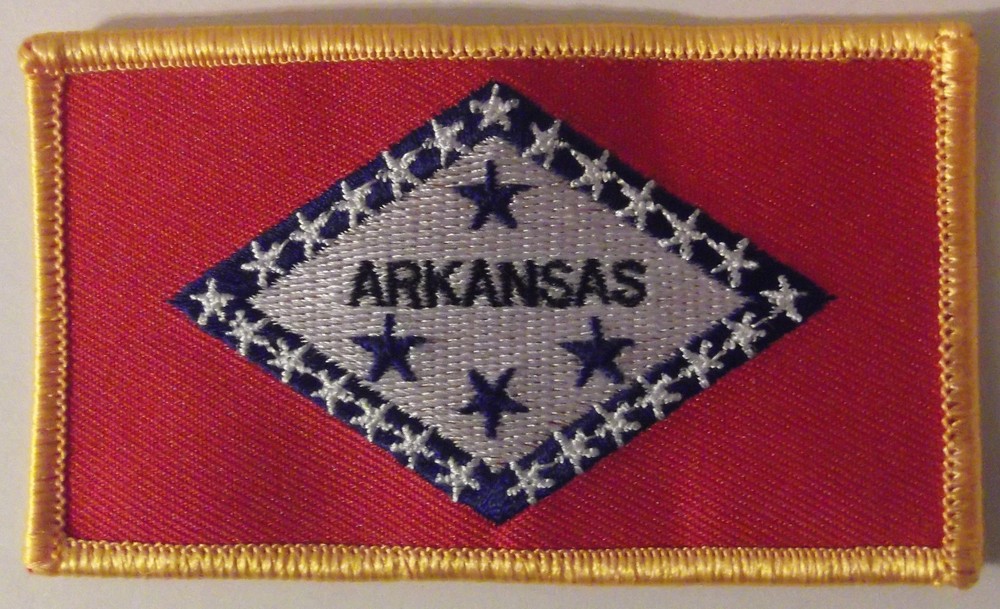 ARKANSAS STATE FLAG PATCH - MOTORCYCLE VEST PATCH -