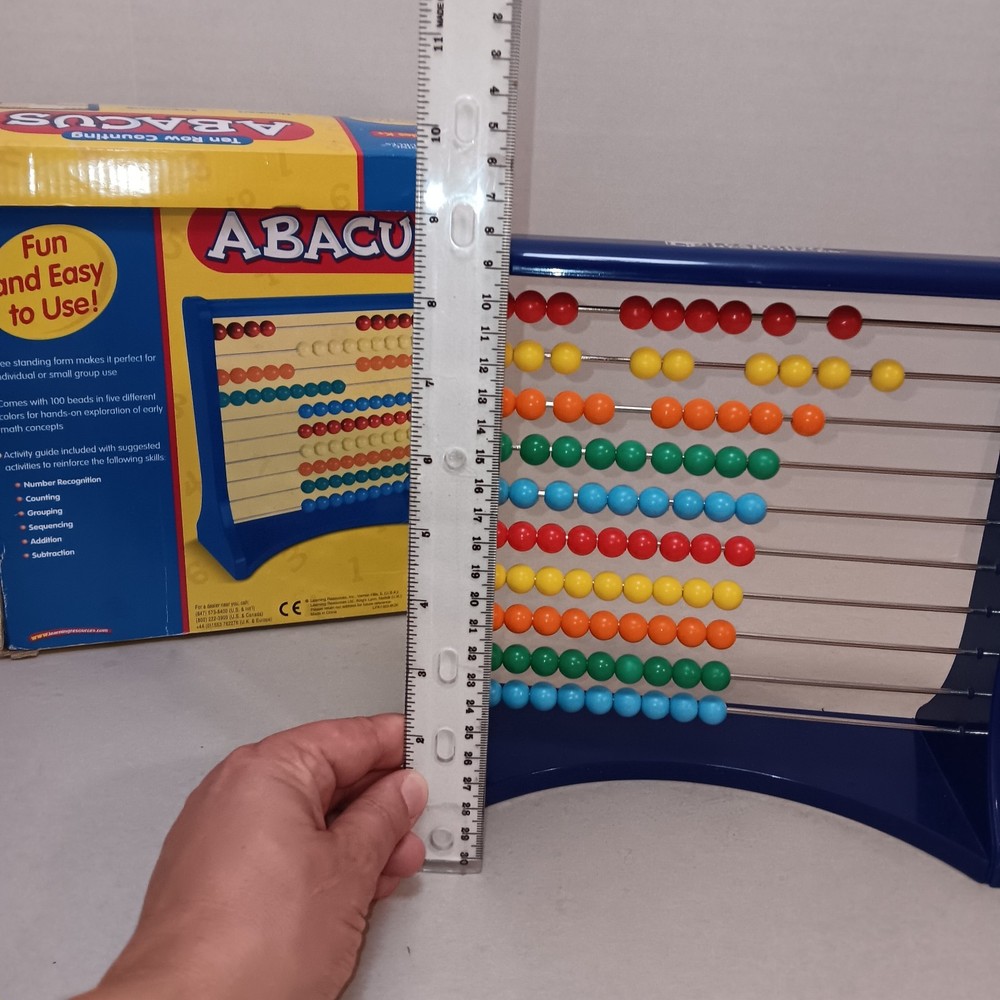 Learning Resources Ten-Row Abacus, Math, Addition,Subtraction,Homeschool