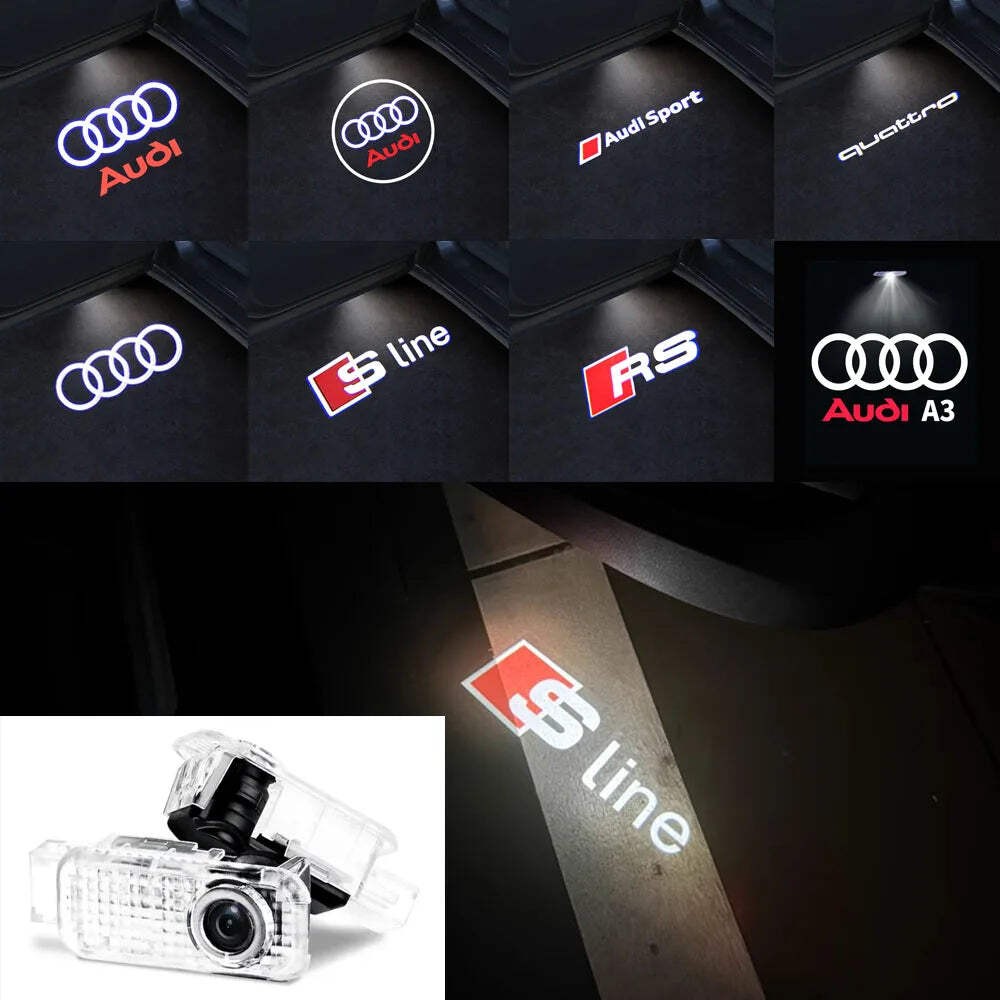 2PCS Door Logo Projector Lights For Sline A7 A6 A5 A4 A3 A1 A8 TT Q3 Q5 Q7 S3 S4