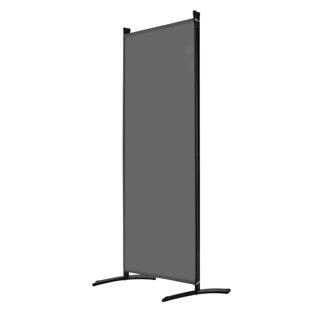 Home Office Room Divider 4 Panel 3464x1840mm Quick Setup Frame Grey