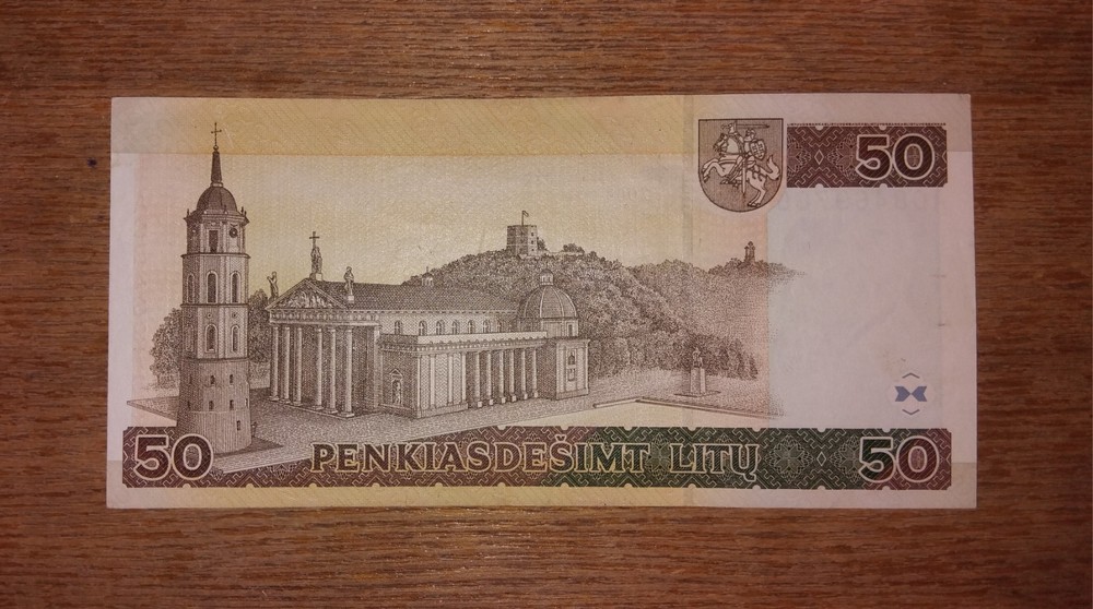 Lithuania 50 litu banknote, 2003year,normal condition