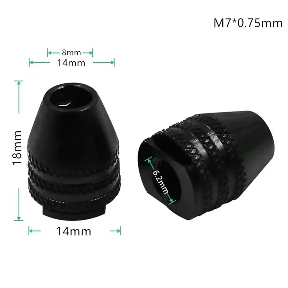 3-Pack Multi Drill Chuck Keyless 0.3-3.2mm Mini Keyless Drill Bit Size: M7