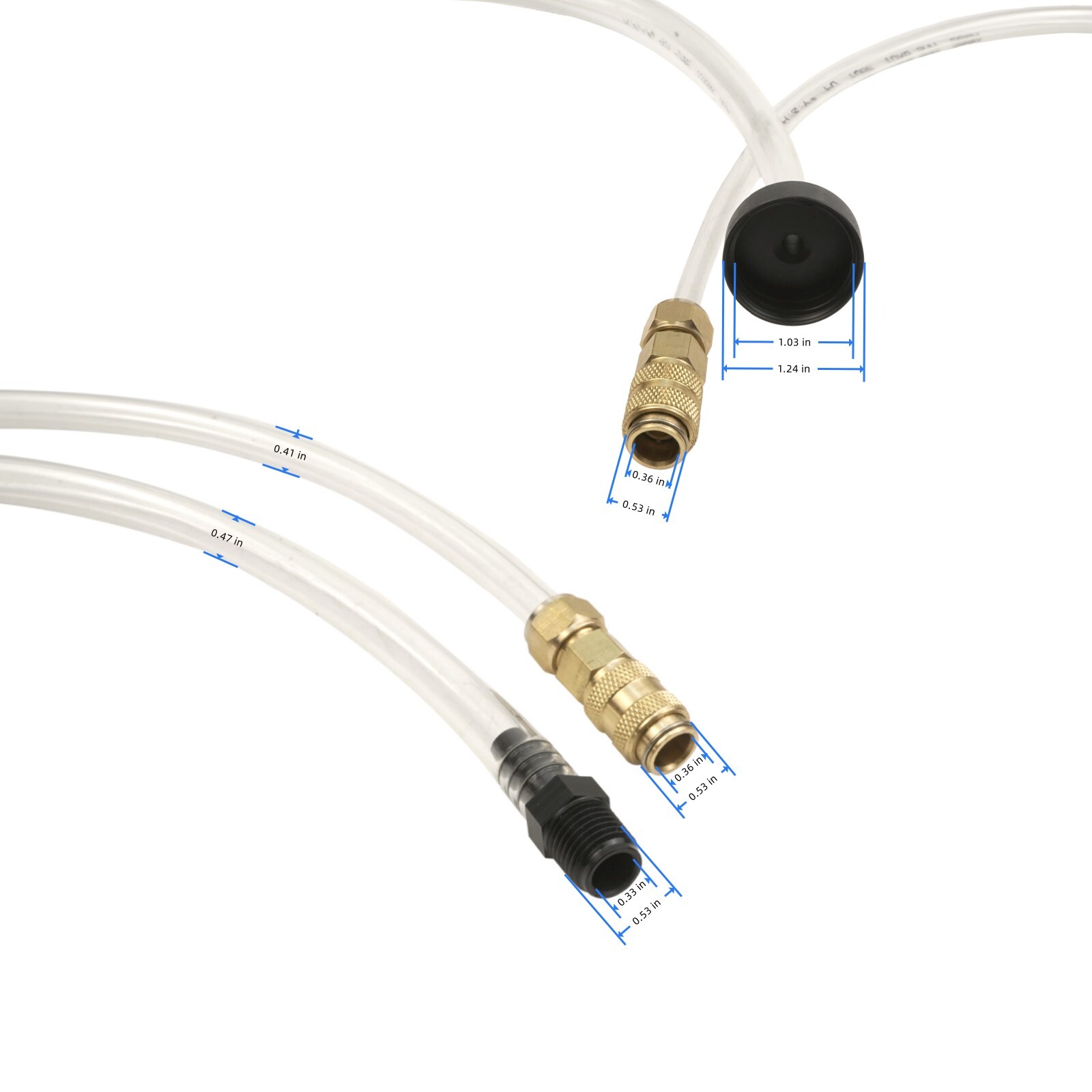 Boat Bleeder Hose Quick Connect Bleed Kit for Seastar Hydraulic Steering Systems