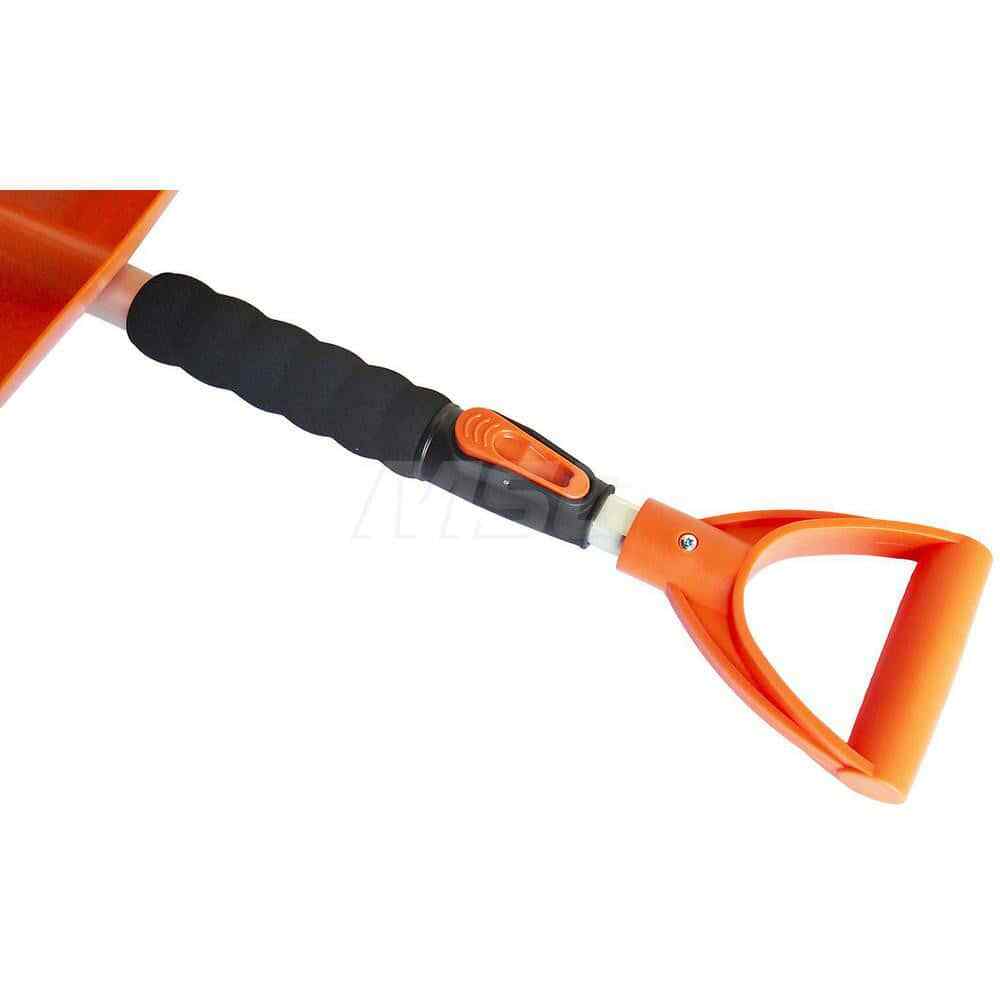 PRO SOURCE Collapsible Snow Shovel: D-Grip Handle, Safety Orange Color