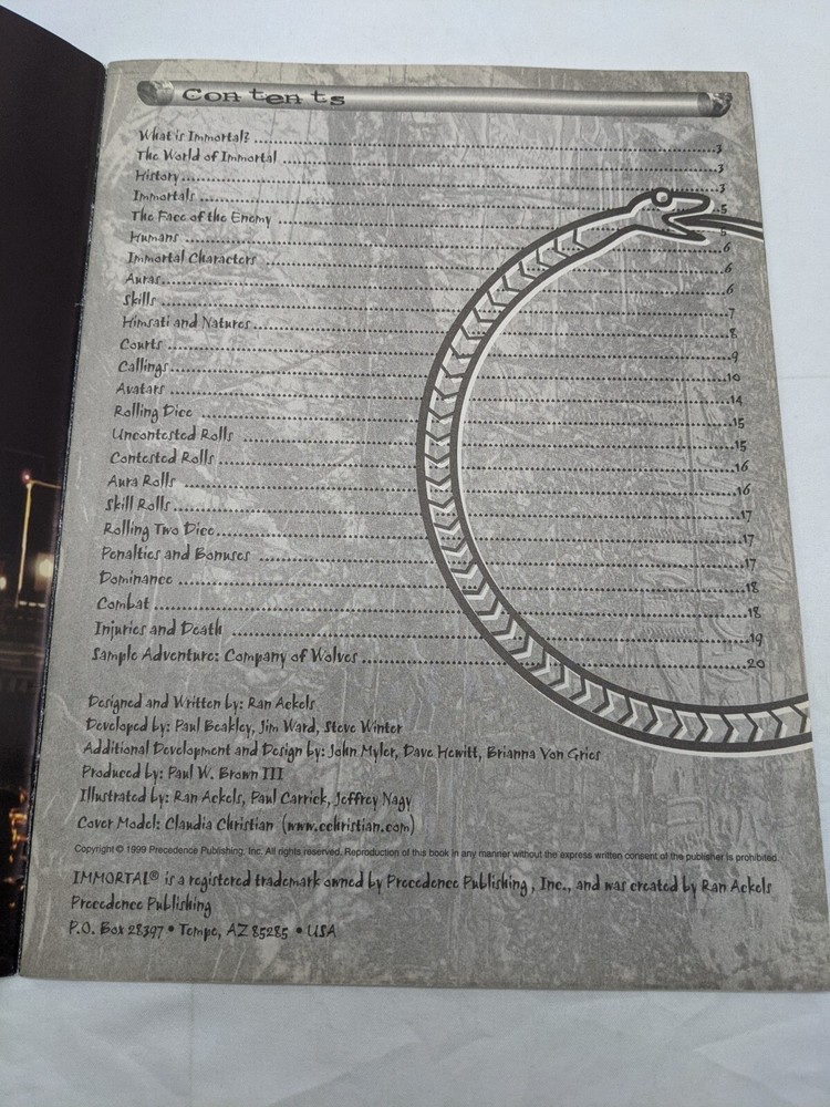 Immortal RPG Preview Introduction Book Precedence