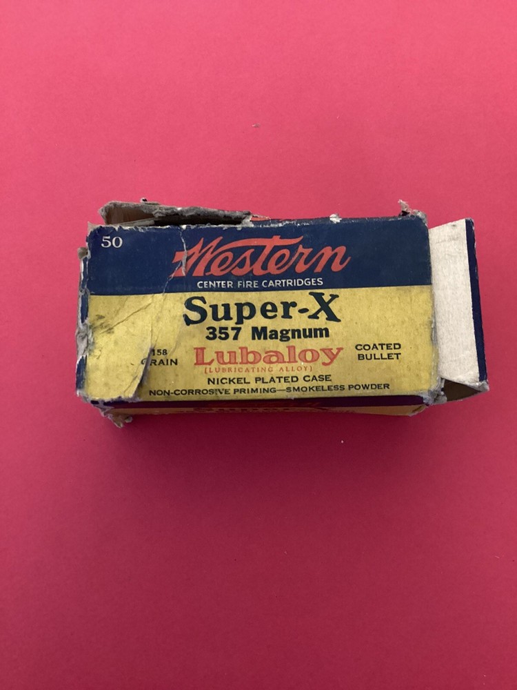 EMPTY Ammo Box Western Super X 357 Magnum