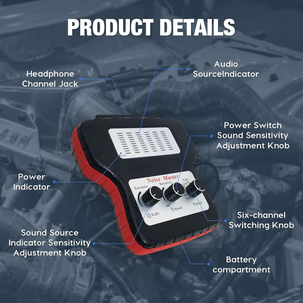 Chassis System Ears Electronic Stethoscope Diagnostic Kit with Headphones, 6 Ch