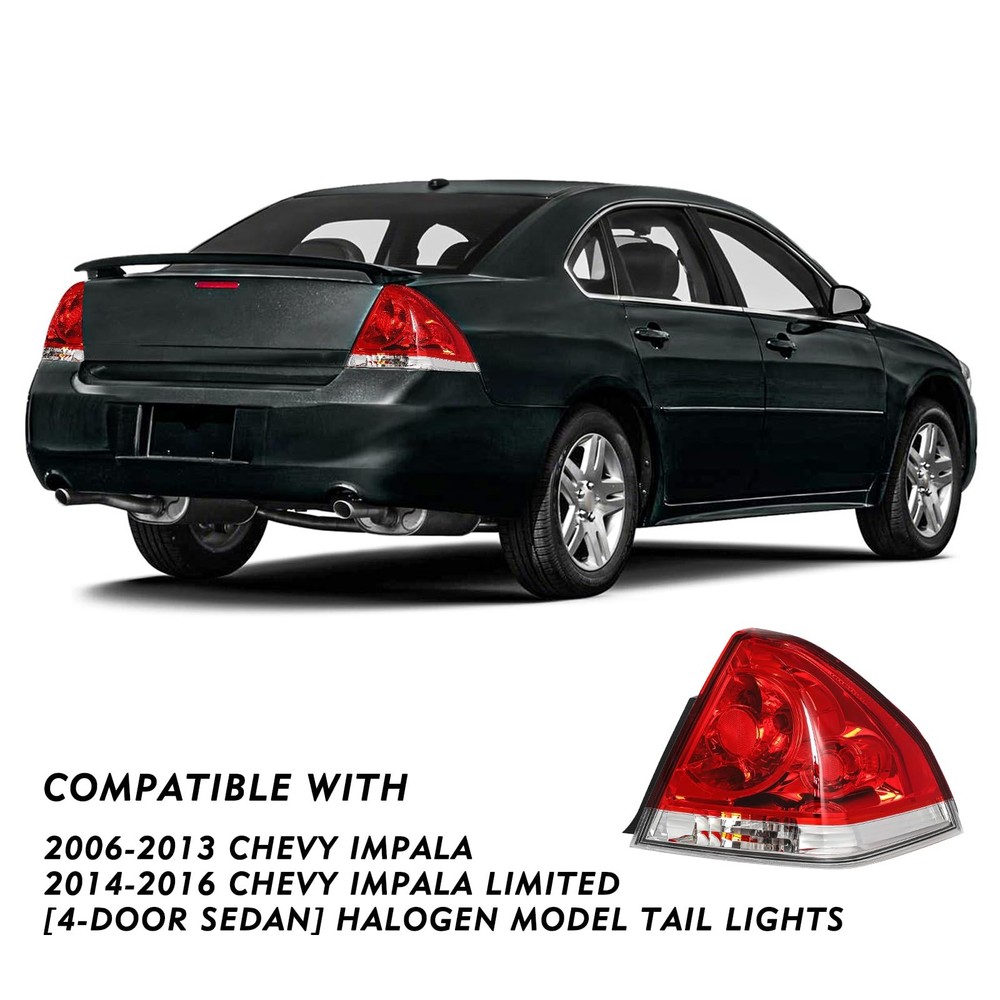 Impala Halogen Tail Light Assembly Right Passenger Side 2006-2013 OE Replacement