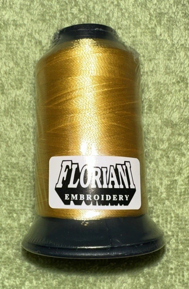Floriani Embroidery Thread PF501 Yellow Polyester 1,100 Yards NOS