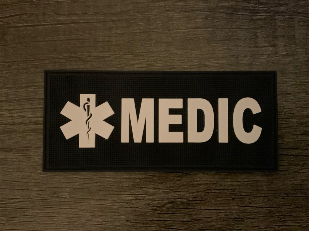 MEDIC patch - PVC - Black And White (4.5”x 2”)