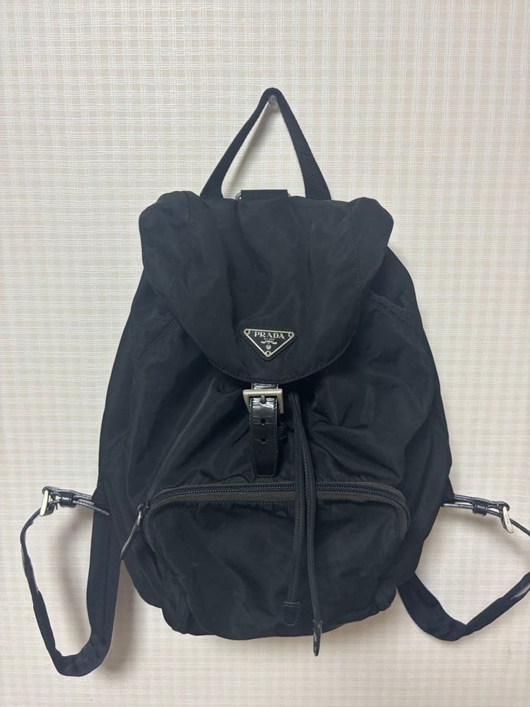 PRADA Black Nylon Backpack From Japan Prada