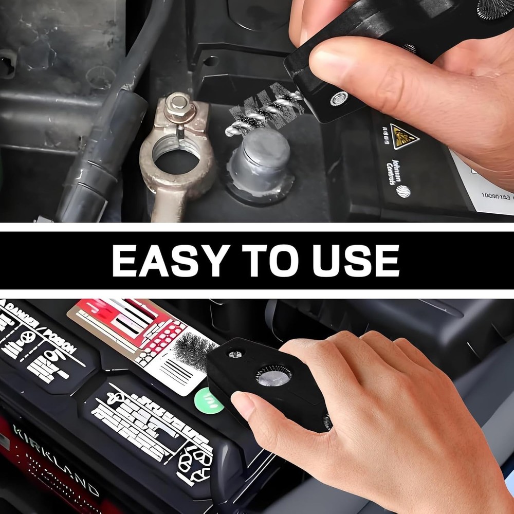 Universal Battery Terminal Cleaning Tool - 4 Functions, Rustproof Design