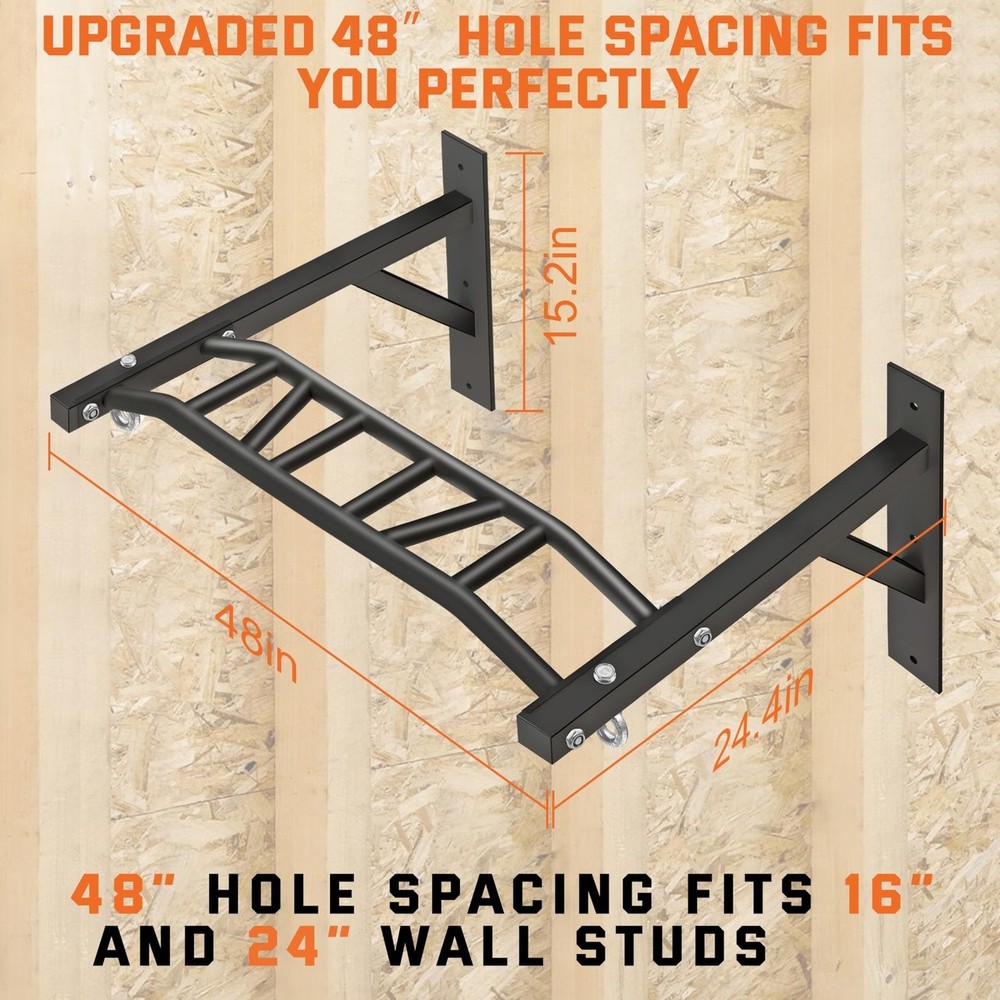 Wall Mounted Multi Grip Pull Up Bar 14 Positions