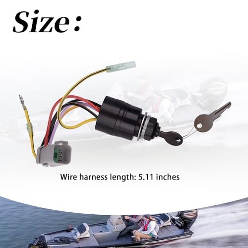 129572 Ignition Switch with Key Compatible with Tracker Boats,Ignition Switch