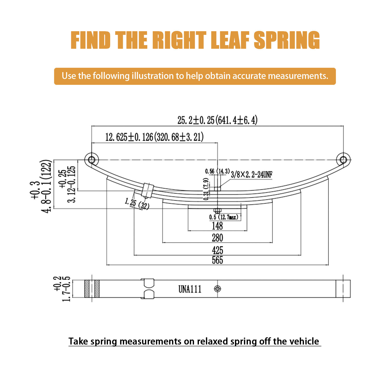 For 6000lb 6K Tandem Trailer Axle Suspension 5 Leaf Springs U-bolt + Hanger Kit