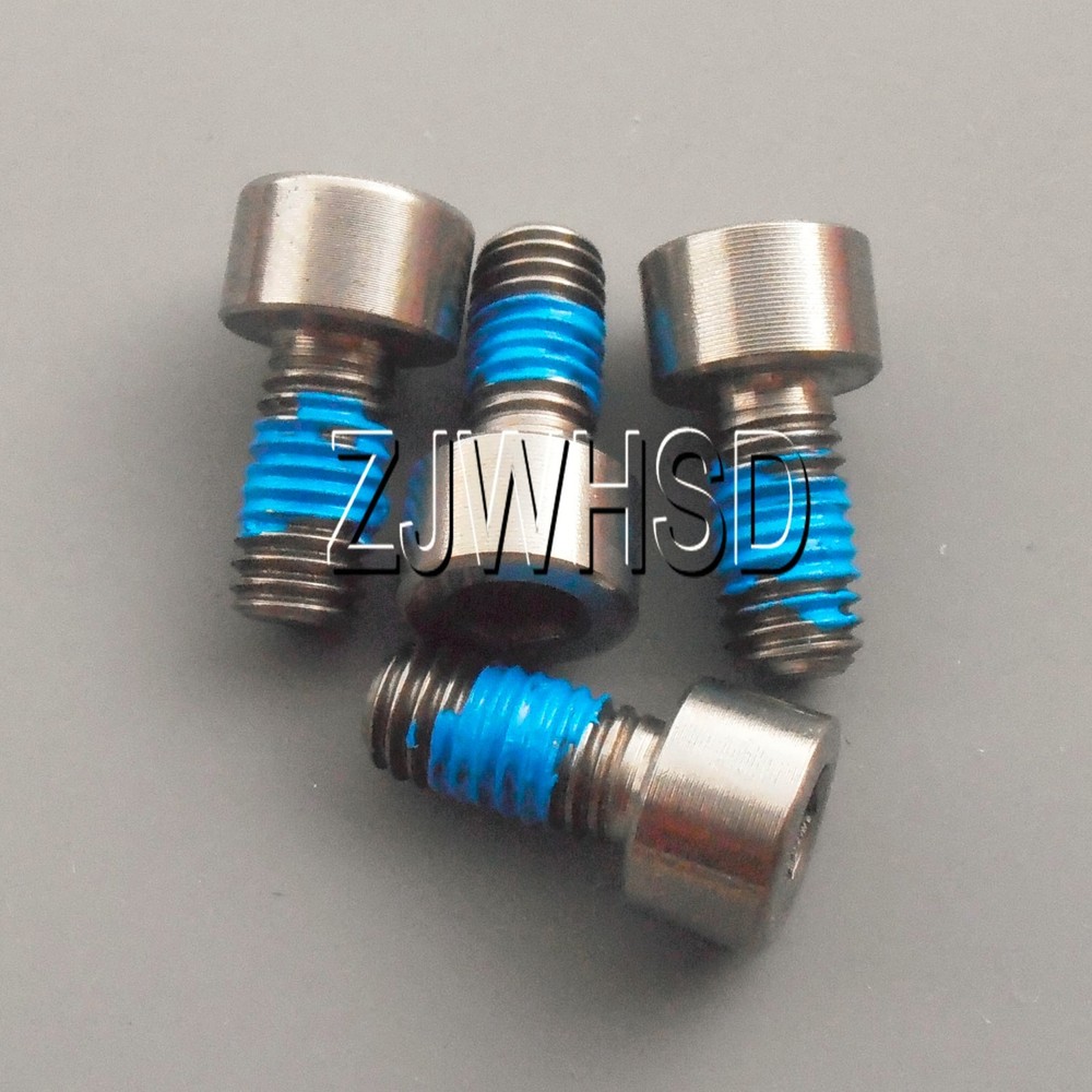 4pcs M5 x 10 Ti Titanium Screw Bolt Allen hex Socket Cap head with ThreadLocker