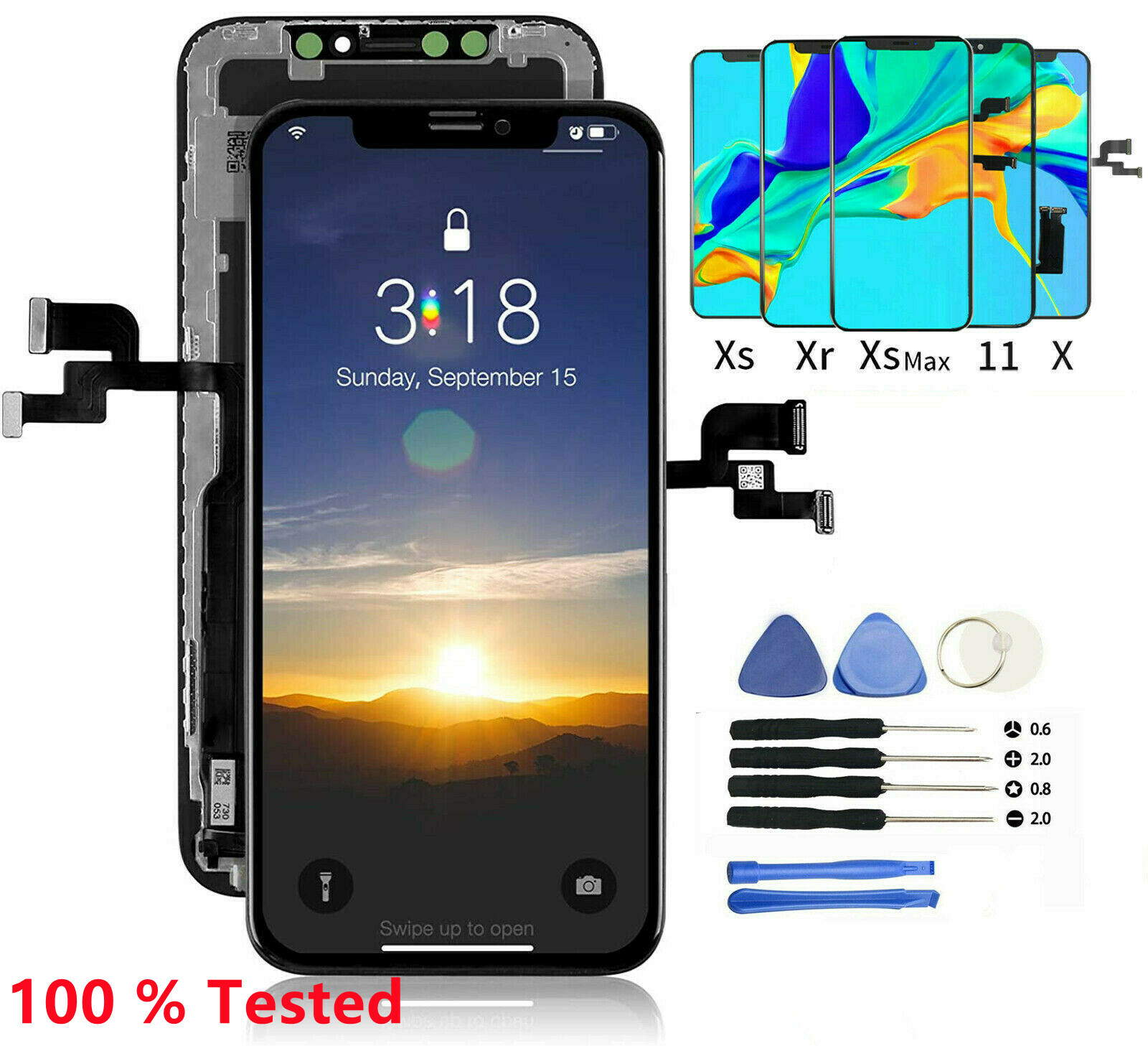 For iPhone X 11 12 13 14 15 16 17 OLED LCD Display Touch Screen Replacement Lot