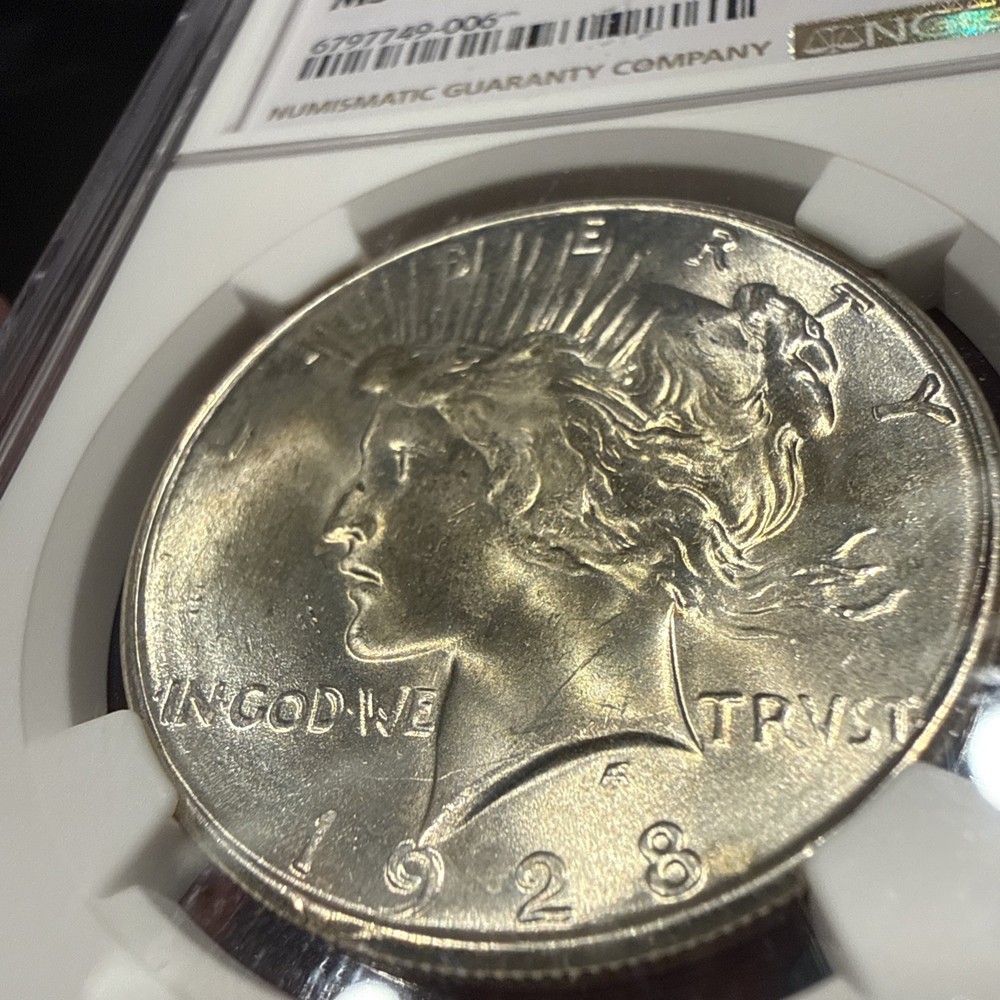 1928-S Peace Dollar NGC MS63 90% Silver MS 63
