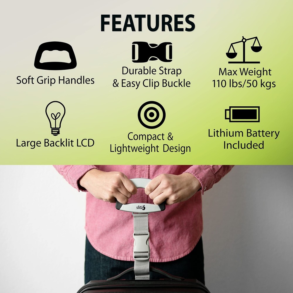 Eat Smart Luggage Scales Silver