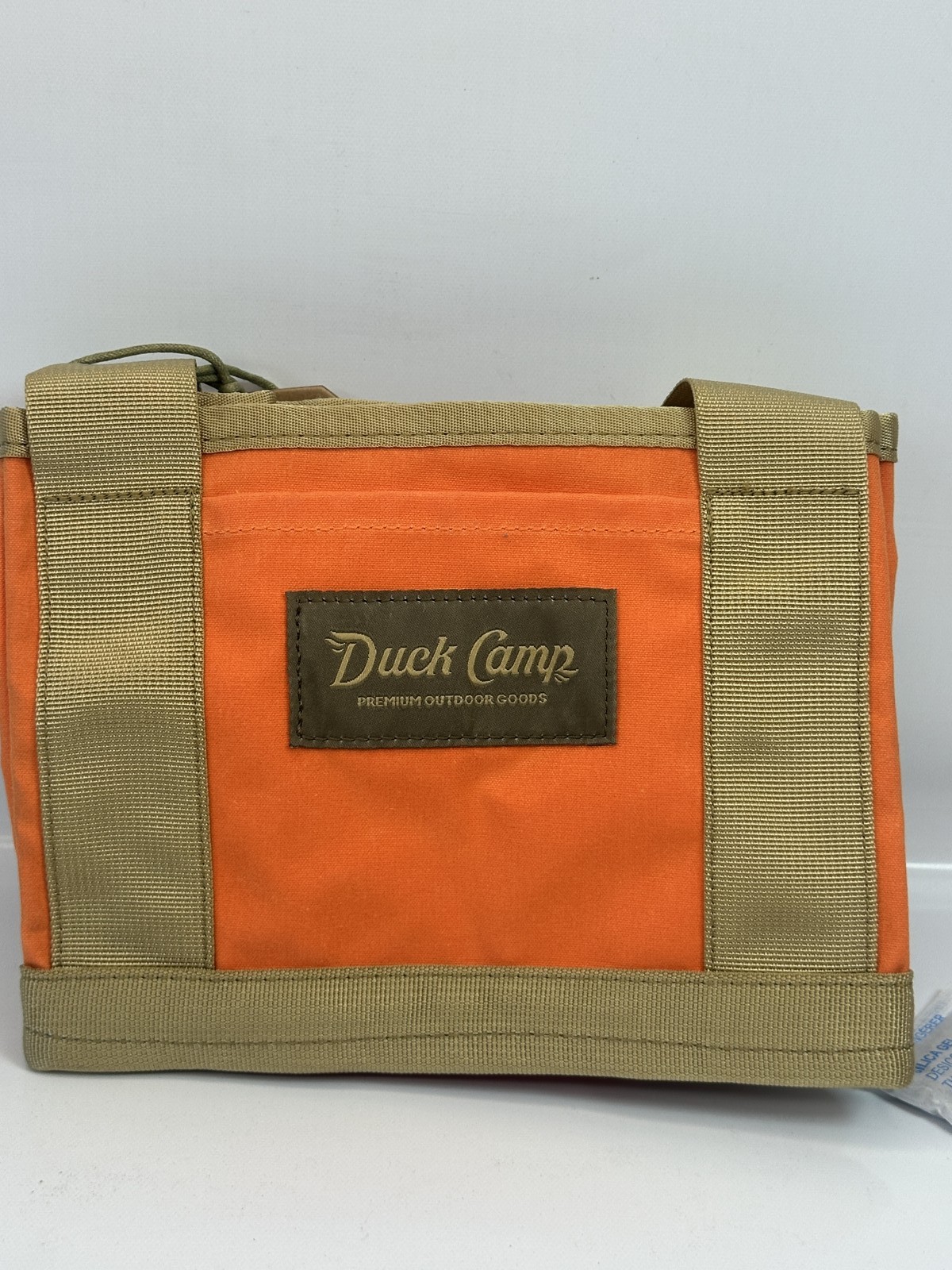 Duck Camp Premium Outdoor Goods Waxed Canvas Field Tote Bag Hunter Orange Small