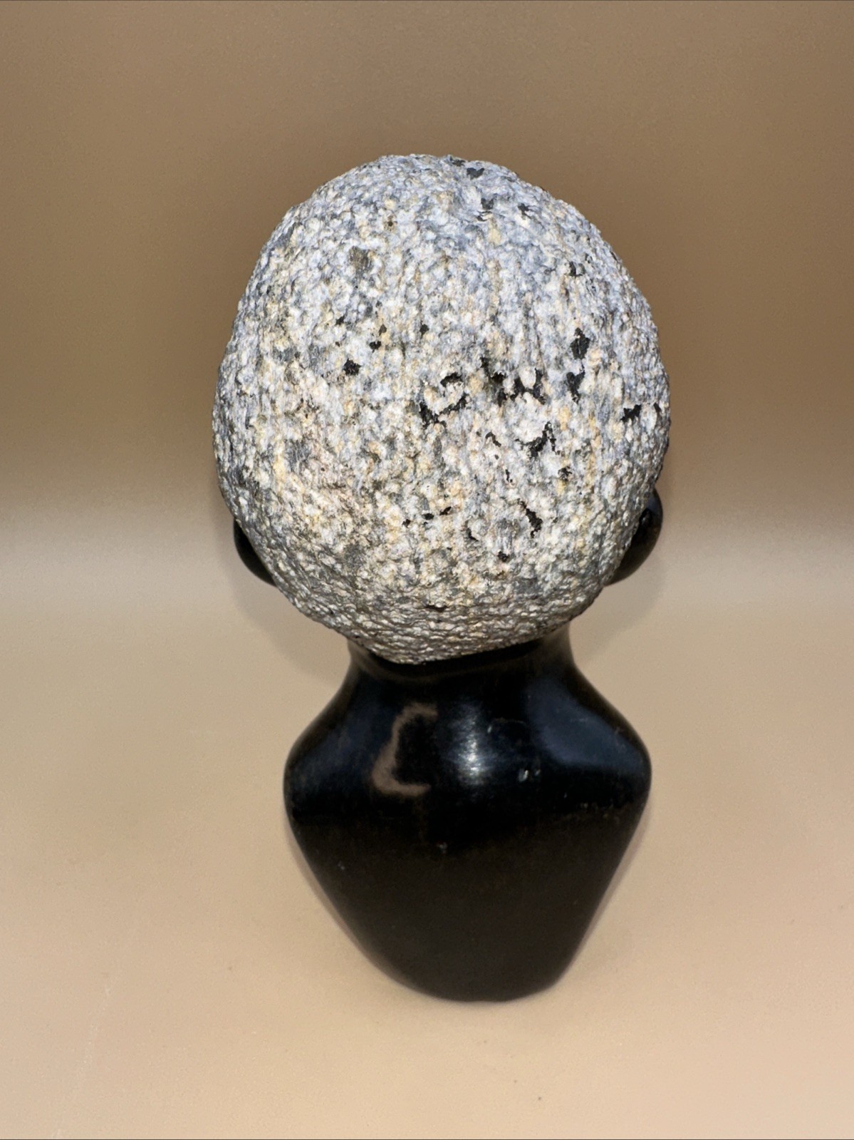 HAND-CARVED SOLID STONE AFRICAN SHONA HEAD BUST COUPLE FINELY DETAILED!