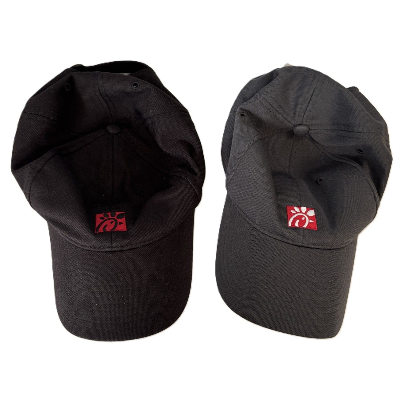 Chick-fil-A Oobe Baseball Hat Cap LOT Adjustable Employee Uniform Black Gray