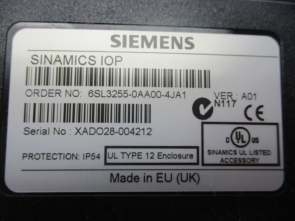 SIEMENS 6SL3255-0AA00-4JA1 INTELLIGENT OPERATOR PANEL NSMP
