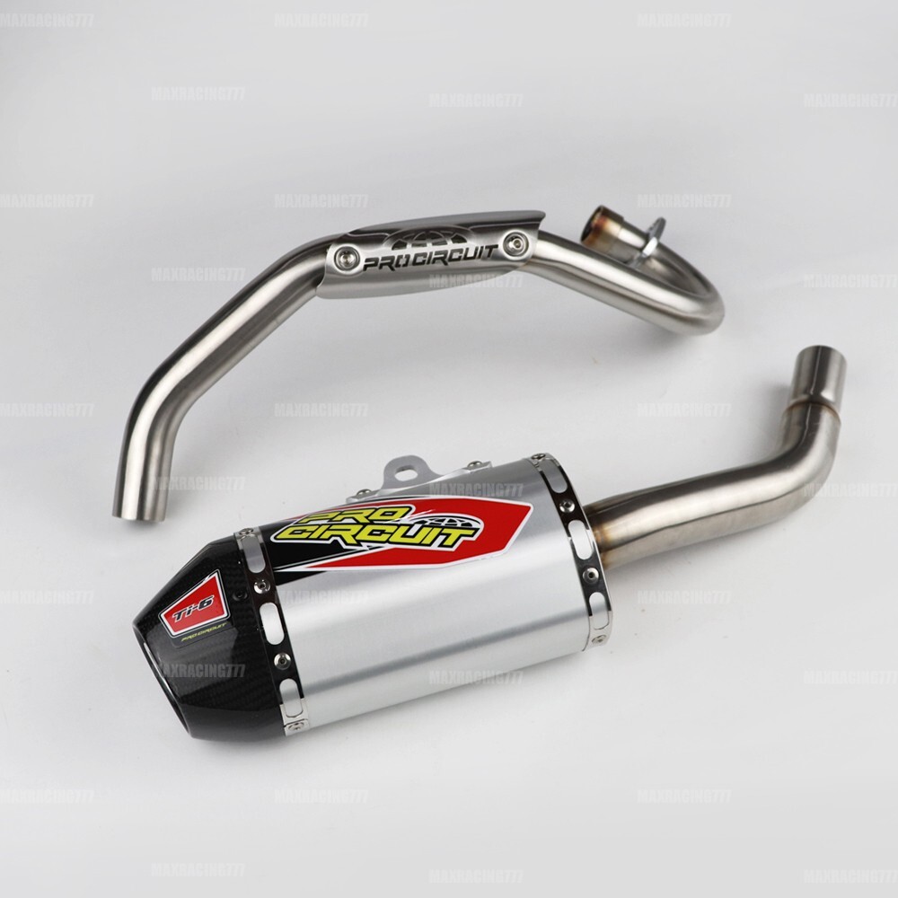 EXHAUST MUFFLER RACING CARBON PIPE FULL SYSTEM FIT FOR KAWASAKI KLX110 KLX110L