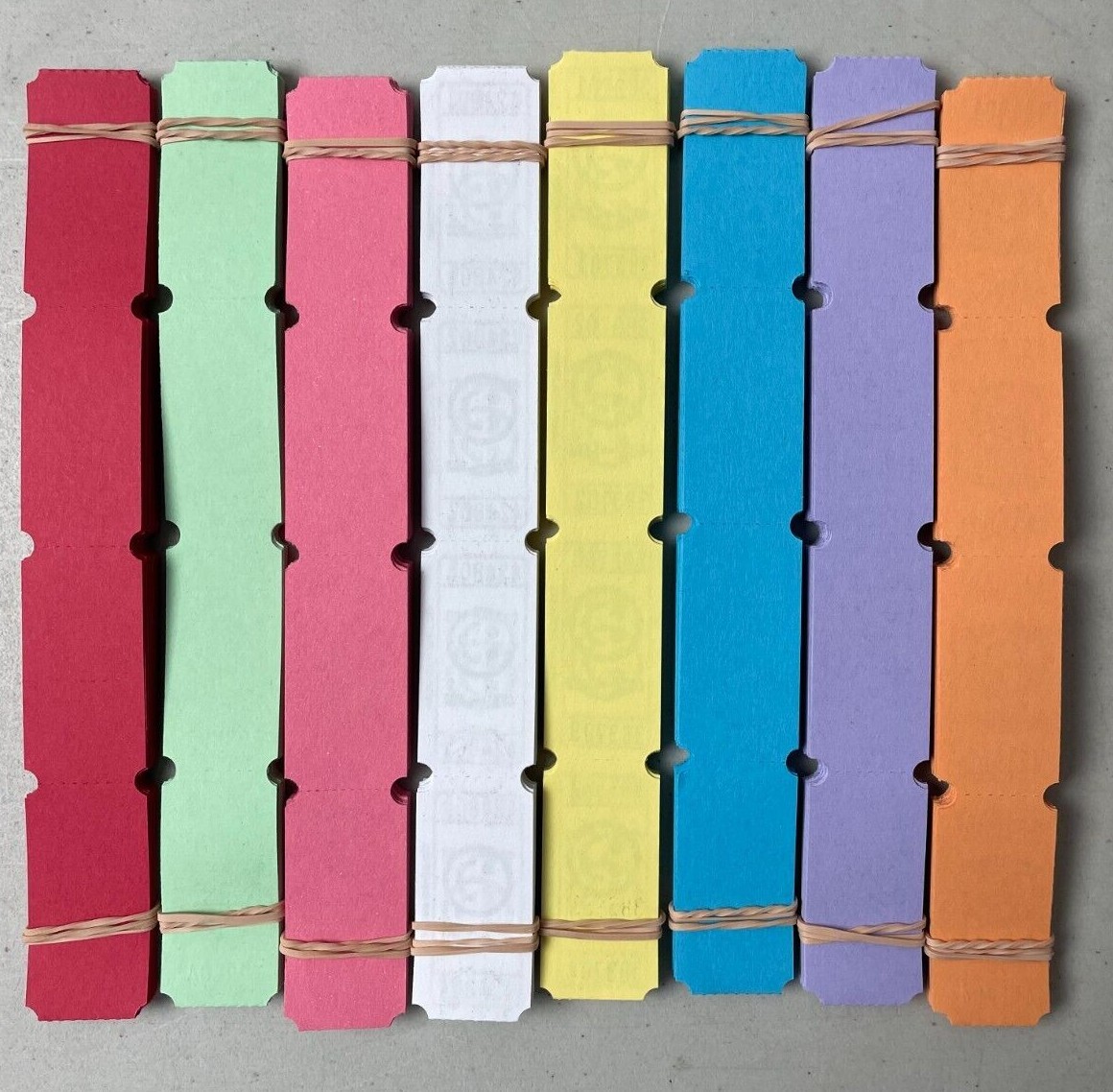 Blank Single Stub Raffle Tickets Roll of 2000 Fun Fair Carnival Fund Raiser