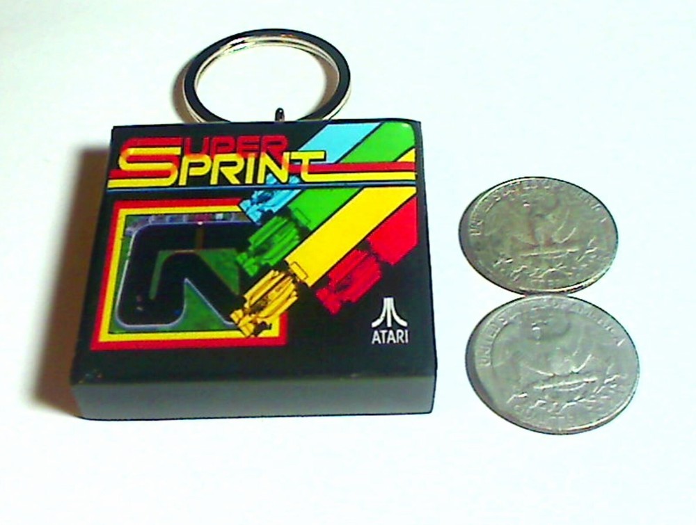 Super Sprint Arcade Coin Door accessory Keychain