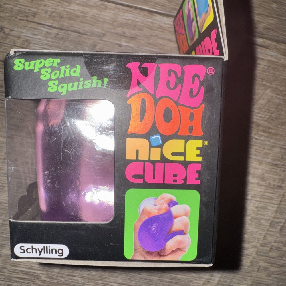 NEW Nee Doh Nice Cube Super Solid Squish Purple Toy