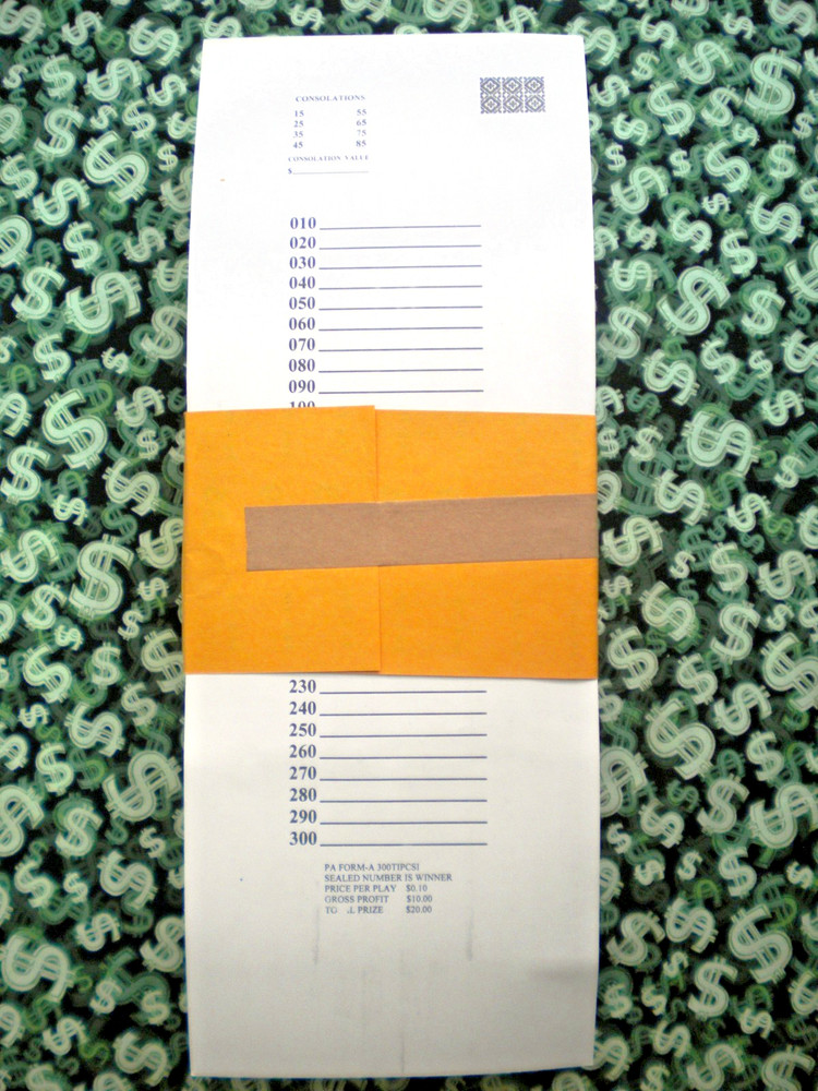 ( 4 Lot ) 300 Singles REGULAR "NOT Sure" TIP BOARD {010-300} Pull Tab Jar Ticket