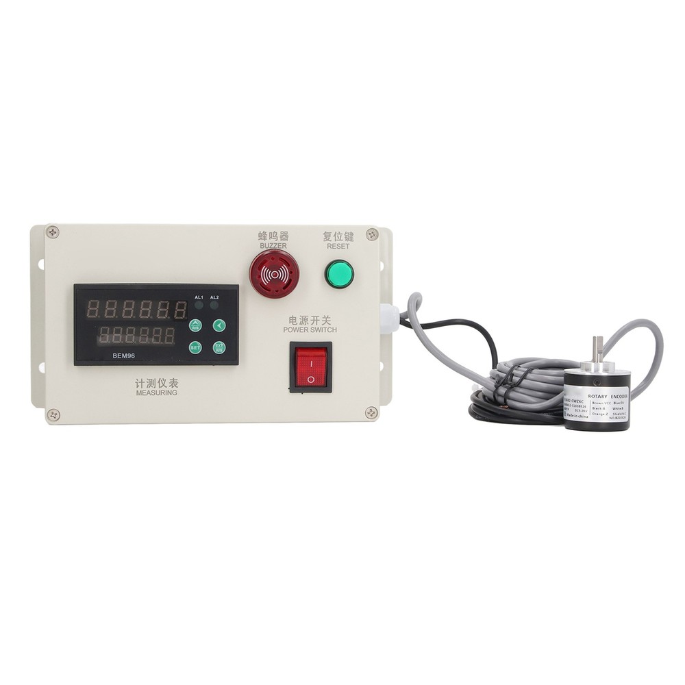 Digital Yard Meter Counter With Spring Bracket 6 Digit Roller Cable Wheel New