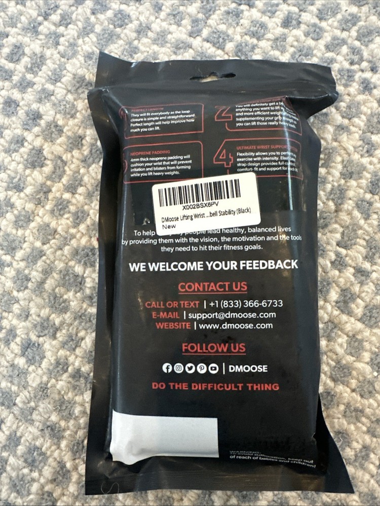 DMOOSE Weight Lifting Straps Black