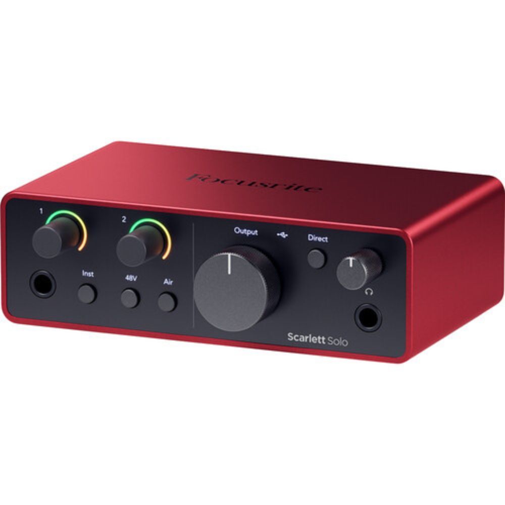 Focusrite Scarlett Solo USB-C Audio Interface 4th Gen w Aston Element Mic Bundle