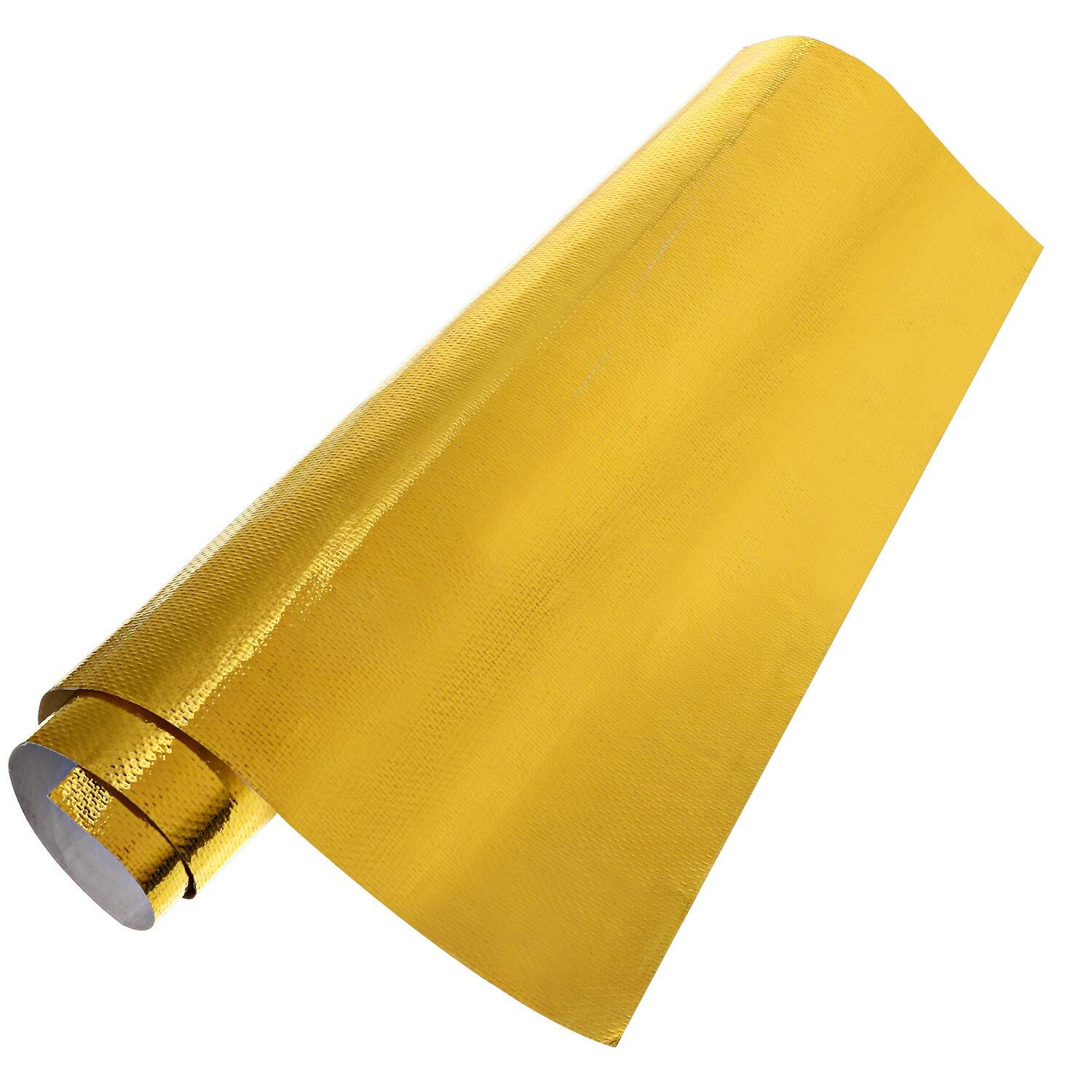 40" x 47" Self Adhesive Reflective Gold High Temperature Heat Shield Wrap Tape
