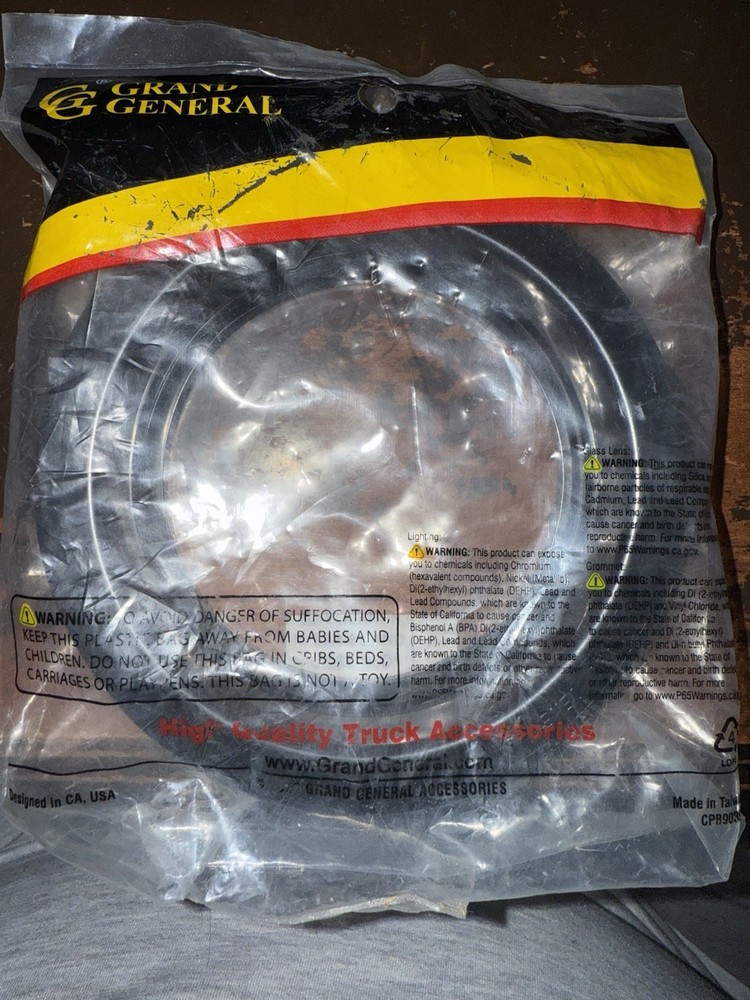 Grand General Black Rubber Grommet 4" 80473