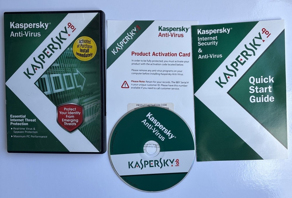 KASPERSKEY Lab Anti-Virus Protection PC Computer Security Software Clean Disk