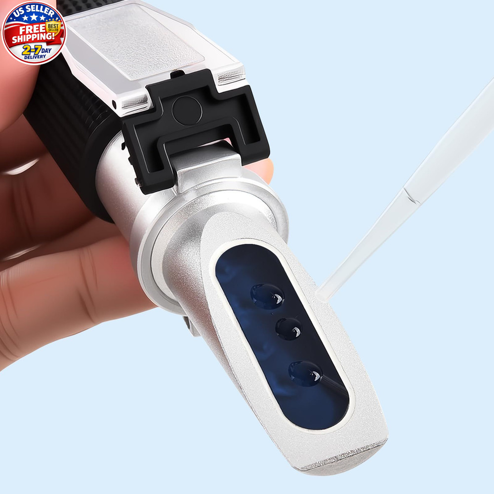 Portable Brix Refractometer with ATC, Accurate Dual Scale Brix Meter Specific...